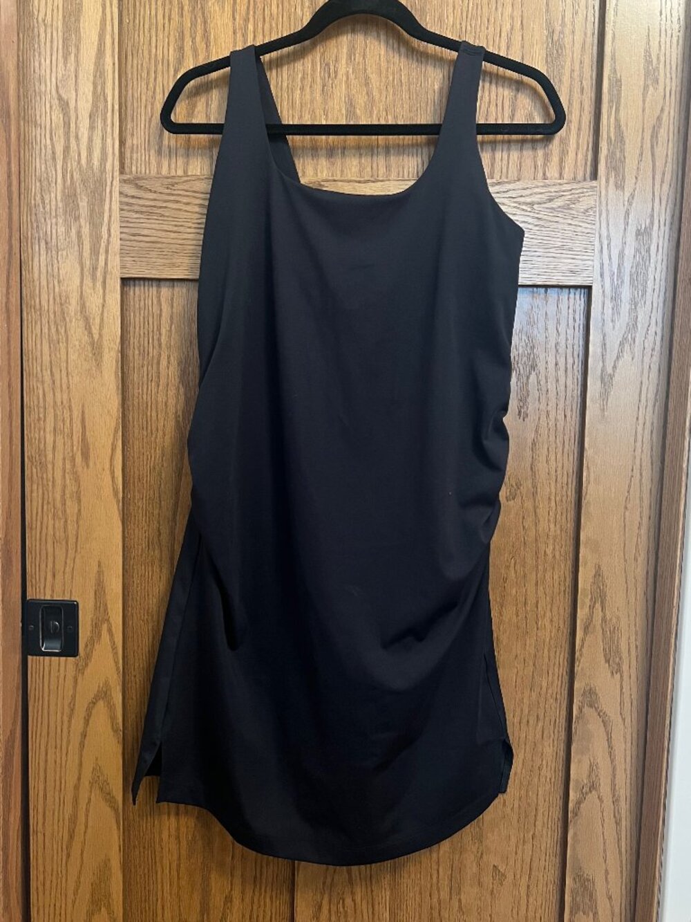 Old Navy Maternity Sleeveless PowerSoft Mini Skort Dress - M, Black